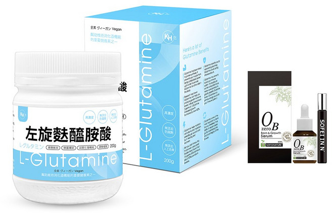 KHDr. 左旋麩醯胺酸200g*1【贈】舒妃自然匯InNature 蘊髮重胜養髮液30ml*1, 200g, 1個