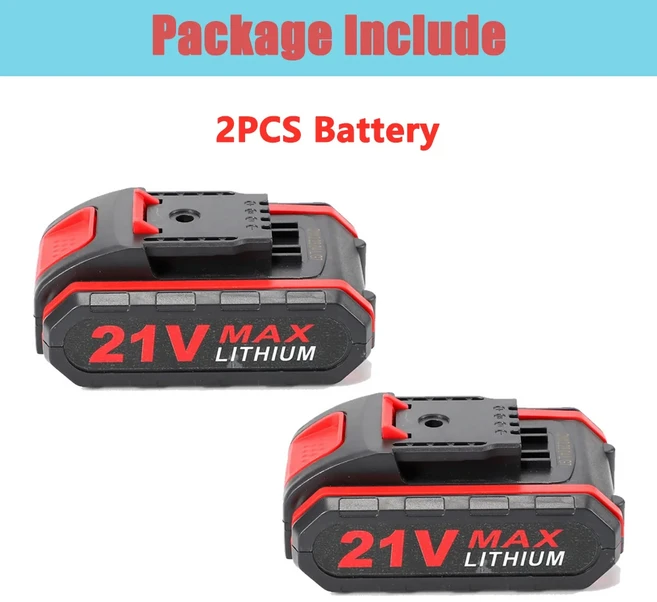 전기 드릴 전기톱 전지가위 등에 적합한 21V 7500mAh 충전식 리튬 배터리, 01 2 battery