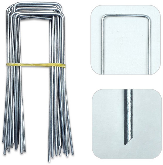 국내생산 5cm x 15cm (대) 부직포고정핀 멀칭고정핀 부직포핀 제초매트 야자매트 고정, 200개