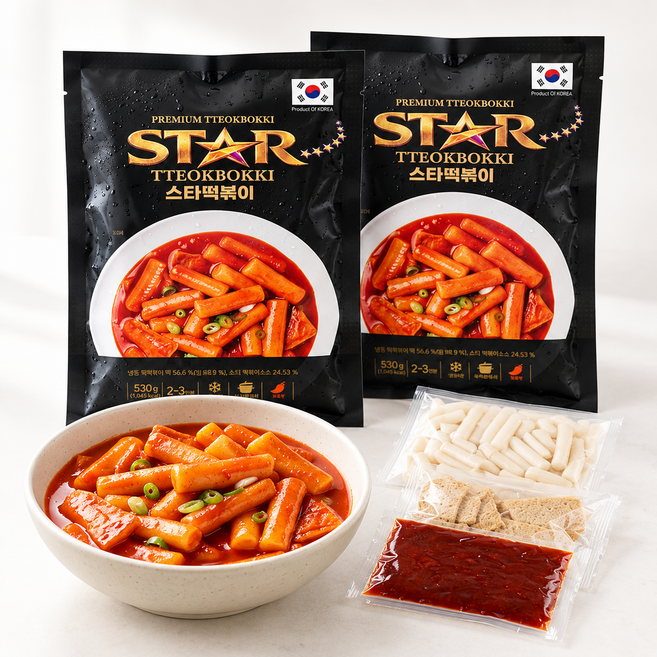 스타 매콤 옛날 국물 떡볶이 냉동 밀키트, 2개, 530g
