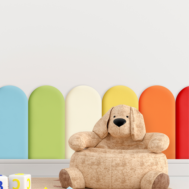 방염) 울타리 벽쿠션 소형 어린이 안전 벽매트, 노랑, 1개