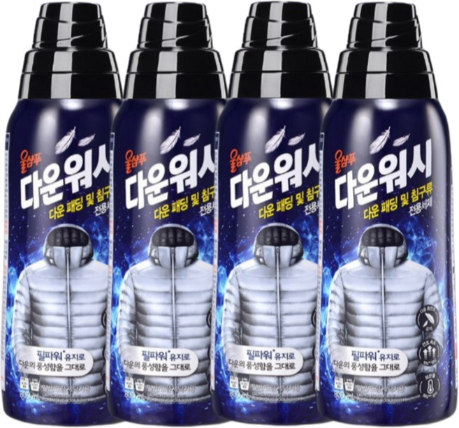울샴푸 다운워시 본품, 800ml, 4개