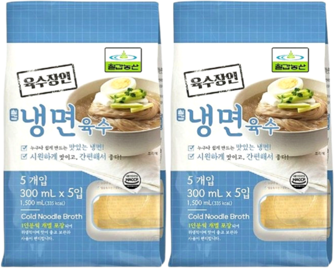 칠갑농산 육수장인 냉면육수, 2개, 1.5L