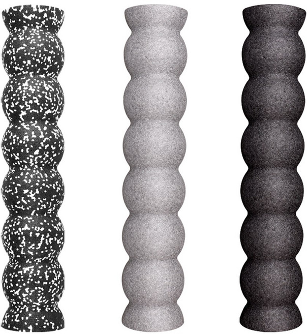 UPNS 하드 EPP 웨이브 폼롤러 52cm 마사지 스트레칭 지압, 올블랙, 1개