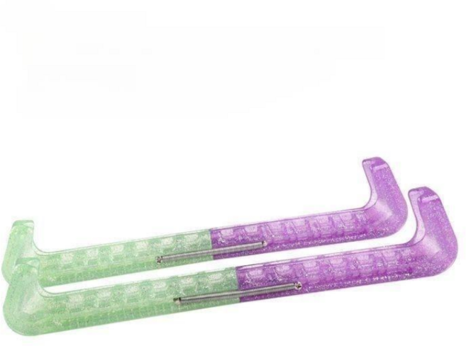 선호그룹 가드독 라인 스피드스케이트 쇼트트랙 아이스 스피드 스케이트화 스케이트 날커버 날집 피겨 스케이트날, 샤인 녹색+보라색, 245