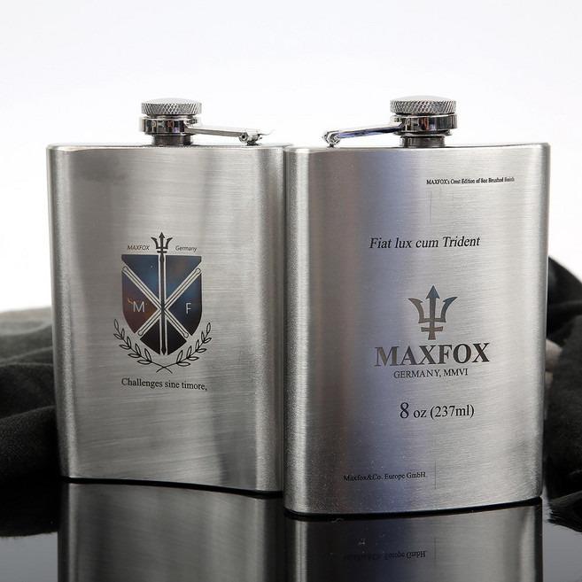 MAXFOX 크레스트(Crest) 에디션 힙플라스크 8oz_237ml, 크레스트 에디션, 1개