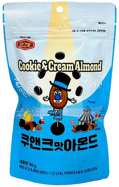 머거본 쿠앤크맛 아몬드, 180g, 1개