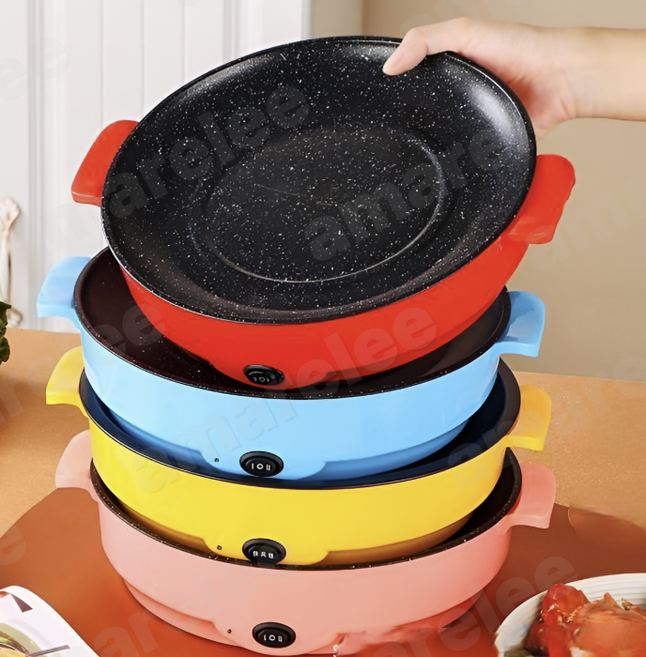 Meainna 1인용 혼밥 미니 전기그릴, 30cm, 핑크, 30cm 핑크