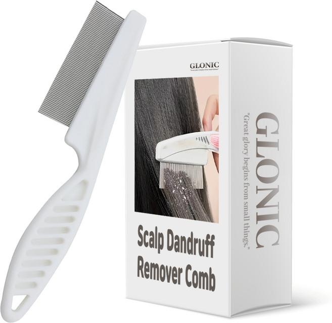 코코샵 비듬제거 참빗 견고한 스테인레스, 1개, 화이트