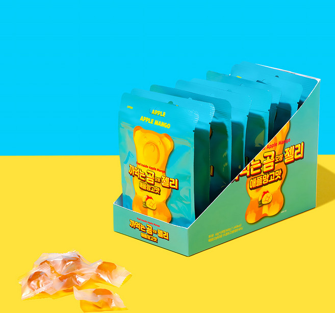 피치코리아 까먹는 곰모양 젤리 애플망고, 10개, 40g