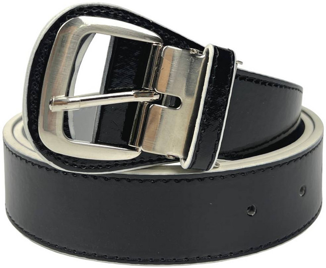 야구벨트 유광 에나멜 스포츠벨트 성인 유소년 유니폼 선수용, 1개, 블랙