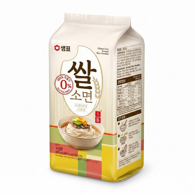 샘표 현미소면 800g 3개+쌀소면 400g 3개, 6개