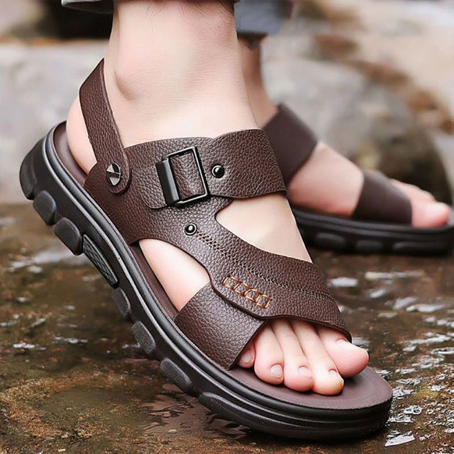 besteffie 남자가죽샌들 캐주얼 여름신발 소가죽 남자 샌들 운전 신발 소가죽 샌들 E55