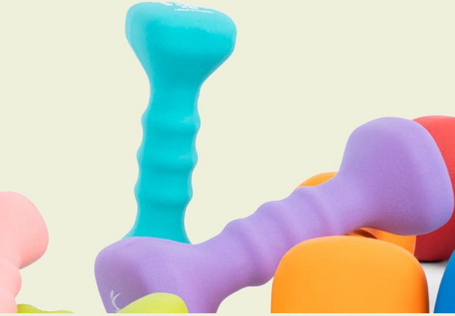 홈트 팔근력 네오프렌 사각 코팅 아령 덤벨 8kg