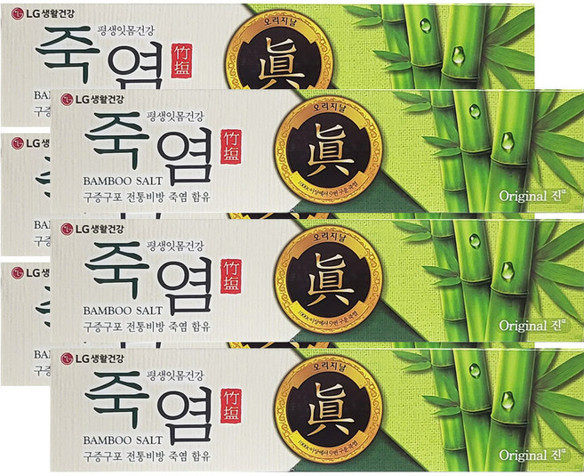 LG 죽염치약 오리지날 진 160g, 6개