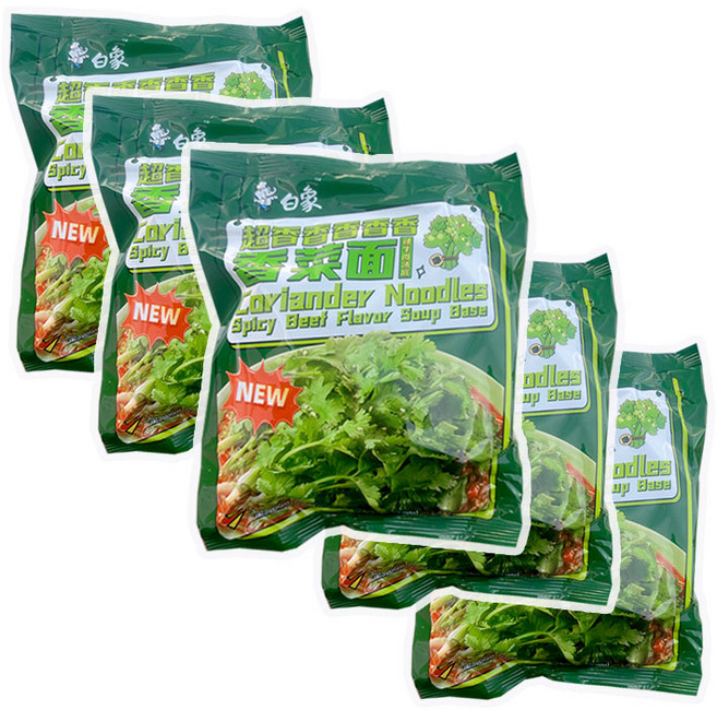 정식수입 백상 고수라면 바이샹 샹차이미엔 115g 5개, 1팩