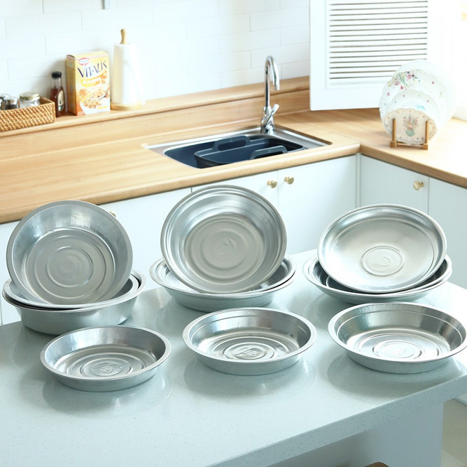 알루미늄 일회용 냄비 부대 전골 라면 캠핑 차박 냄비 업소용 배달그릇, 실버, 1개