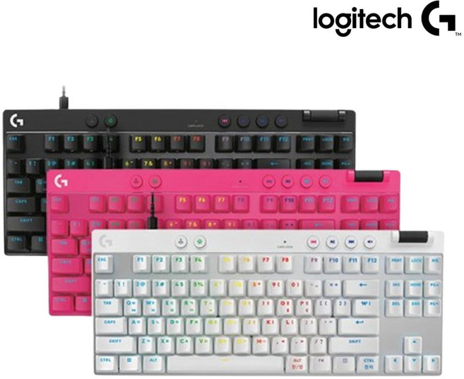 [로지텍코리아 정품] 로지텍G PRO X TKL RAPID 로지텍 유선 게이밍 키보드, 마그네틱축(자석축), G PRO X TKL RAPID, 핑크