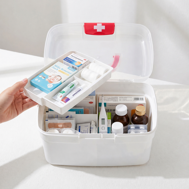 맨리브 구급 약상자 화이트, 1개