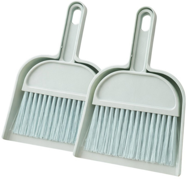 소담리빙 미니 빗자루 쓰레받기 세트, 2개, 그린