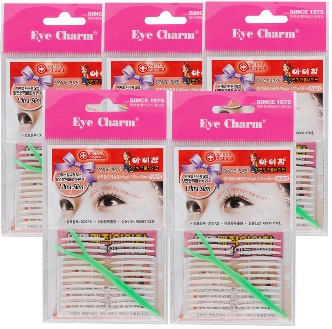 아이참 쌍꺼풀테이프 양면 단면 쌍테 속눈썹, 02. [양면형]매직울트라슬림x5개, 1세트