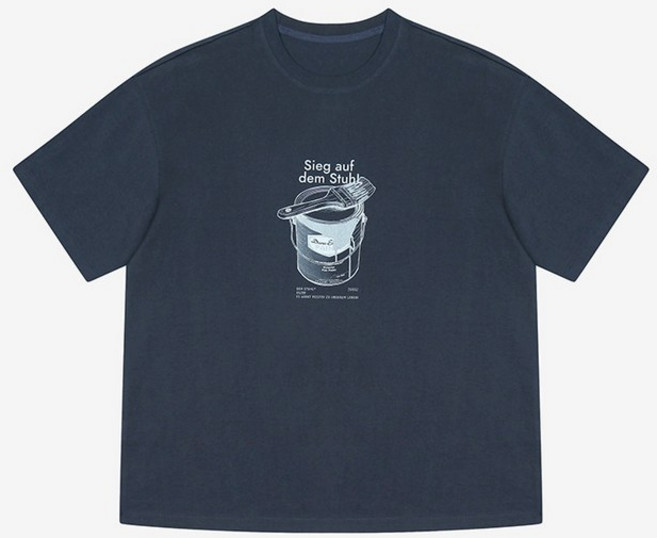 지이크 면 오버핏 반팔 티셔츠 다크그레이_(PIIBD8111)