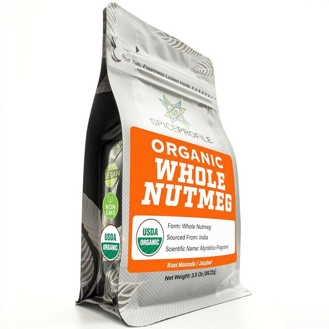 Spice Profile USDA 유기농 통육두구 자이팔, 99.22g, 1개