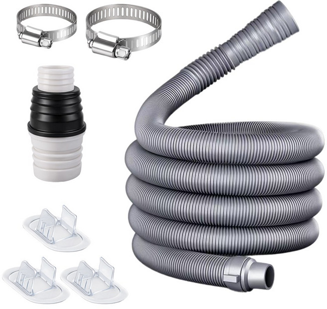 카로히포 세탁기 배수 호스 연장 연결캡 커넥터 호환형, 1세트, OC527-3m