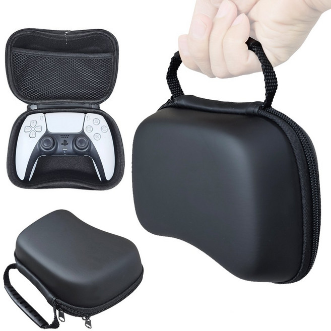 호환 듀얼센스 듀얼쇼크 가방 케이스 파우치 게임패드 보관 휴대용 프로콘2 수납, 1개, 블랙, n2093 듀얼센스 무지가방