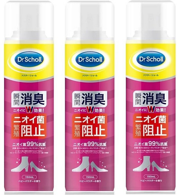 일본직구 닥터숄 신발 탈취 스프레이 150ml x 3개 항균