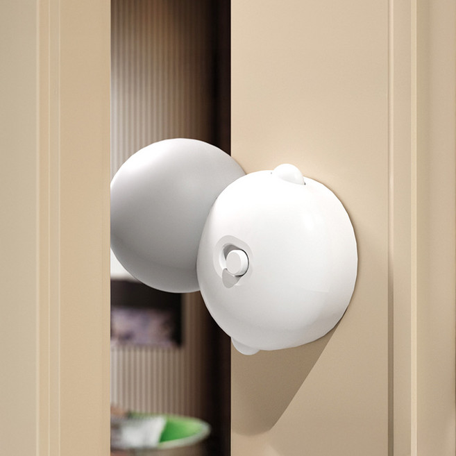 무타공마켓 2세대 자동 도어쿠션 문쾅 손끼임 문닫힘 방지 장치, 1개, 화이트그레이