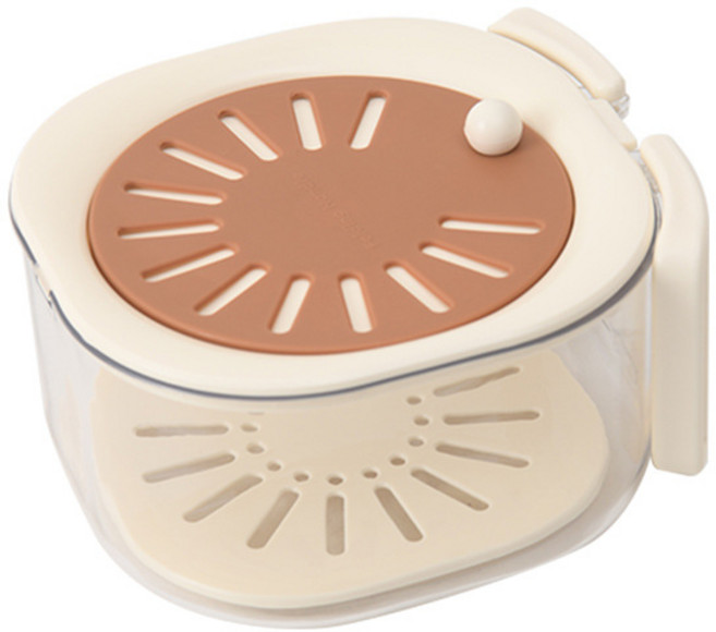 손잡이 포함 다용도 야채 탈수기 과일 샐러드 건조기, 1개, 커피색