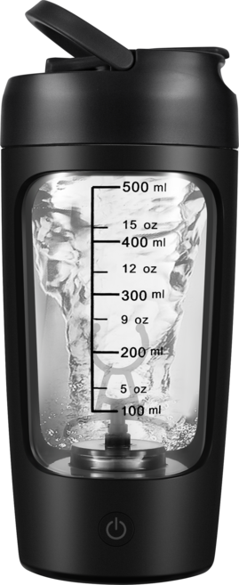 유아이 충전식 3세대 오토쉐이커 텀블러 650ml, 블랙