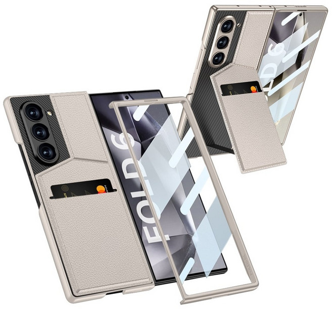 갤럭시 Z폴드6 케이스 카드수납 거치대 스크린 필름 일체형 ZD61