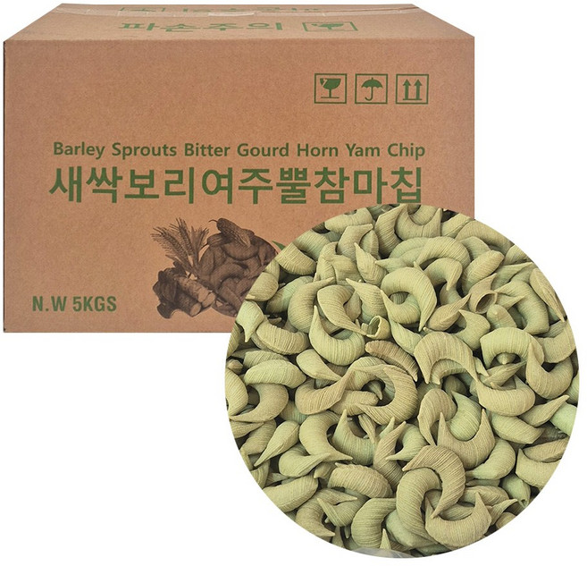 새싹보리여주 뿔참마칩 대용량 5kg 대용량 한박스 영양간식, 1개