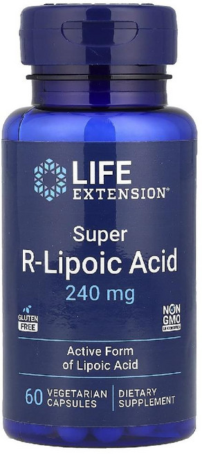 라이프익스텐션 슈퍼 R 알파리포산 R리포산 R-Lipoic Acid 60캡슐 X1개, 1개