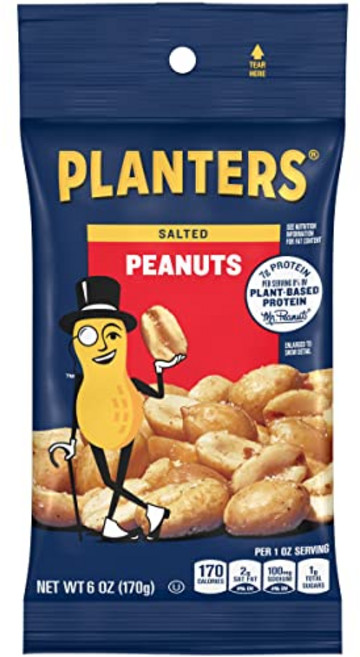 플랜터스 허니 로스티드 땅콩 (12개입 팩 6온스 봉지) PLANTERS Salted Peanuts 6 oz. bag (12-Pack)