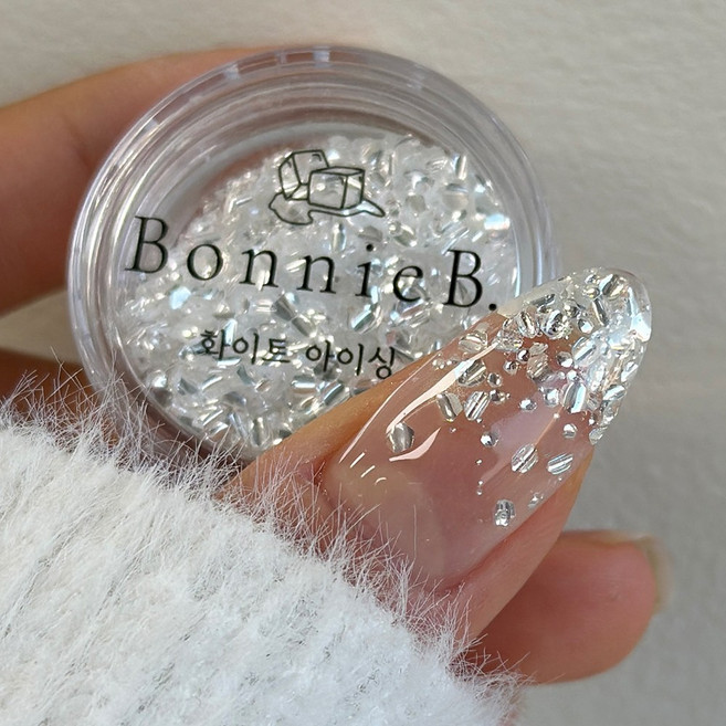 보니비 화이트아이싱 겨울 네일글리터, 1개