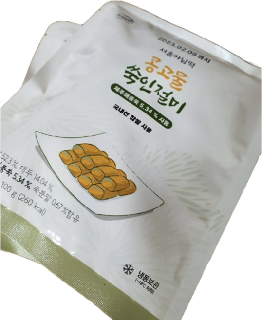 로뎀푸드 서울마님떡 콩고물 (쑥) 인절미 100g [SI114], 2개