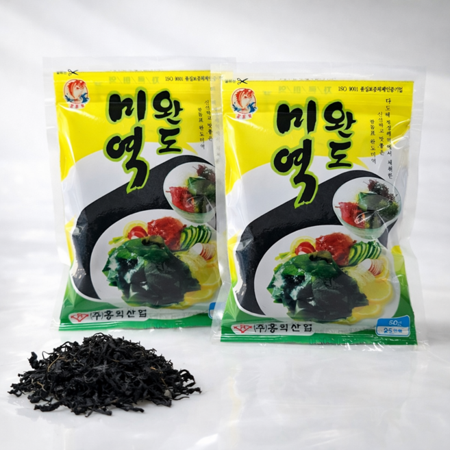완도 청정해역 신선하고 국물 진한 간편 조리용 자른미역 건미역, 2개, 50g