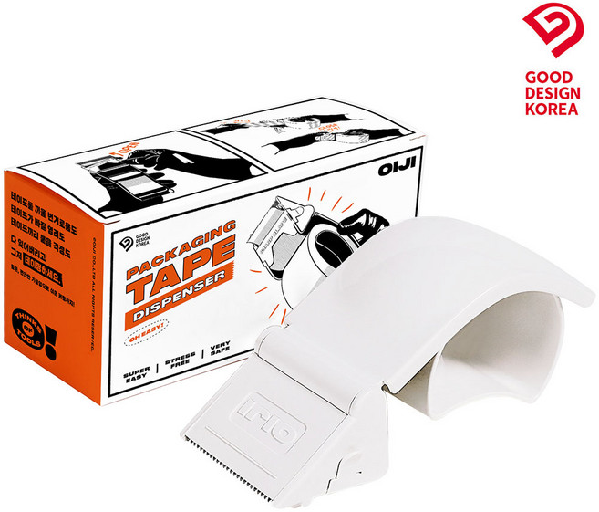 오이지 패키징 테이프 디스펜서 모델 1, 화이트, 1개