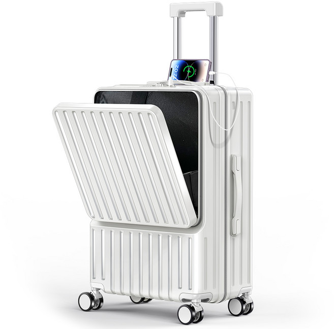 Moteur 캐리어 기내용 중대형 여행용 컵홀더 USB 충전 포트 노트북 짐 수납 가능 스피너 훨 여행가방 TSA 락 20/24/28인치 기내형 중대형 캐리어