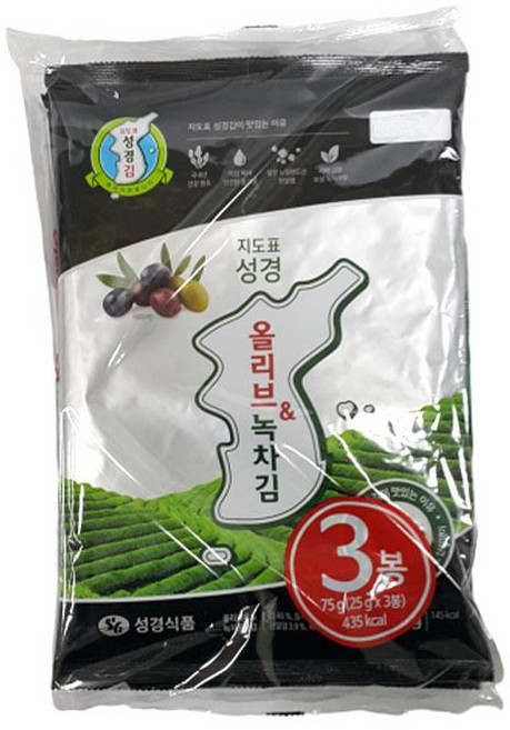 원하프올리브유&녹차김.25gx3입/성경총알배송, 1개