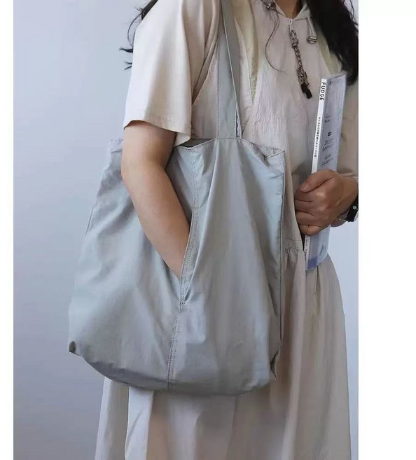 사이드포켓 데일리백 에어나일론 에코백