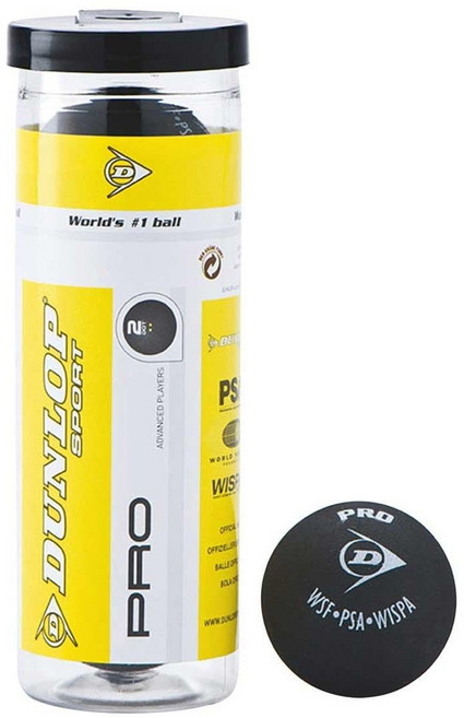 던롭 프로 XX 스쿼시 볼 - 3구 튜브, 3 Ball Tube, 1 Pro XX Squash Ball, 3-Ball T, 1개