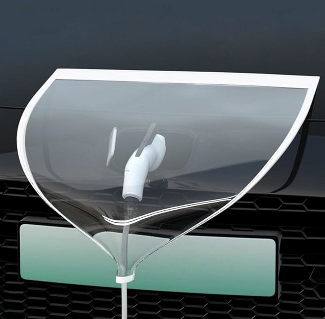 현대 N 비전 74 EV 2026 방수 방풍 레인 커버 마그네틱 야외 충전 보호 자동차 액세서리 블랙 스타일용 전기차 플러그 포트, White style