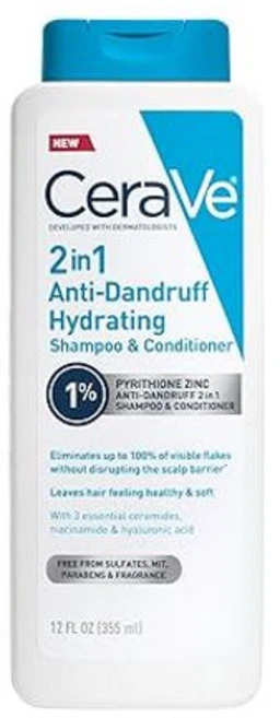 CeraVe 비듬샴푸 컨디셔너 2in1 1%피리치온징크 무황설컬러세이프, [01]354ml(1개입) - 쿠팡