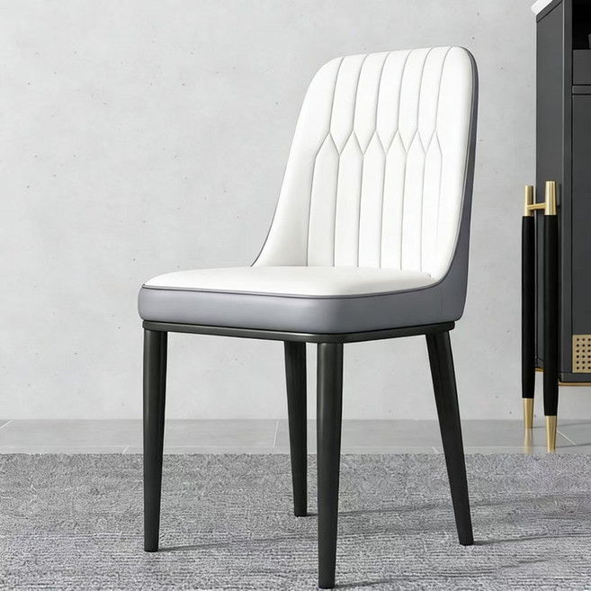 PYHO 식탁 의자 식탁의자 2p 식탁의자 카페의자, 2개, 베이지/그레이