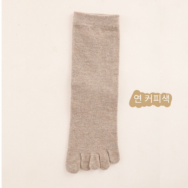 주자니 2022신상 사계절 발가락양말 순면가락양말영성반목 순면 덧신전면발가락여자양말 5켤레-2241