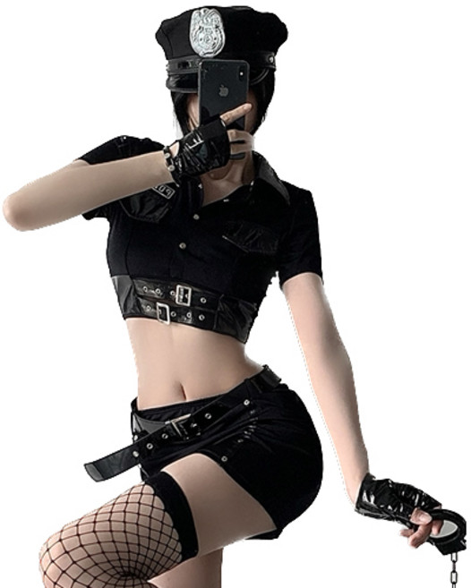 핑크바니 경찰복 섹시제복 코스프레 코스튬 컨셉의상